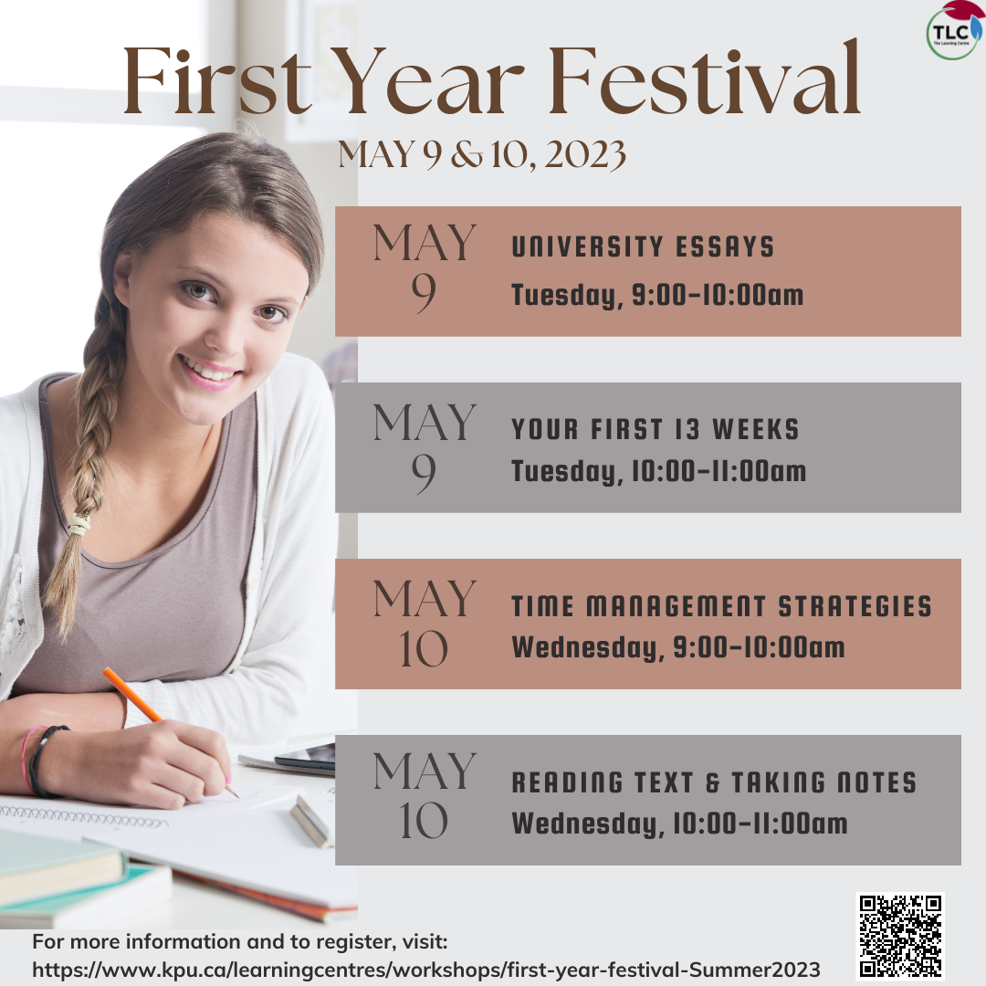 First Year Festival Summer 2023 Kwantlen Polytechnic University